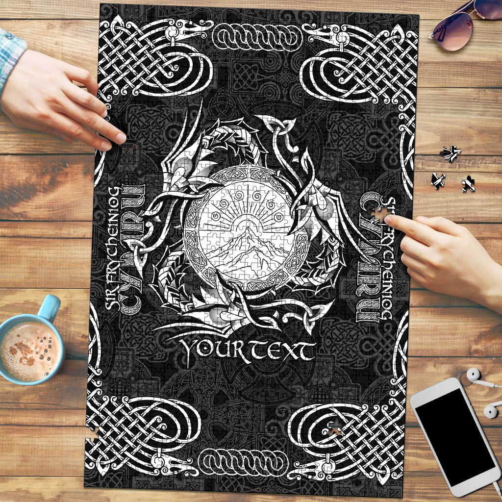 Personalized Brecknockshire Sir Frycheiniog Puzzle Black Brecon Beacons Mountain Celtic-inspired - Wonder Print Shop