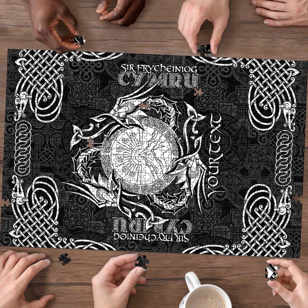 Personalized Brecknockshire Sir Frycheiniog Puzzle Black Brecon Beacons Mountain Celtic-inspired - Wonder Print Shop