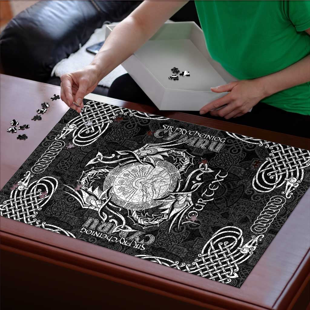 Personalized Brecknockshire Sir Frycheiniog Puzzle Black Brecon Beacons Mountain Celtic-inspired - Wonder Print Shop