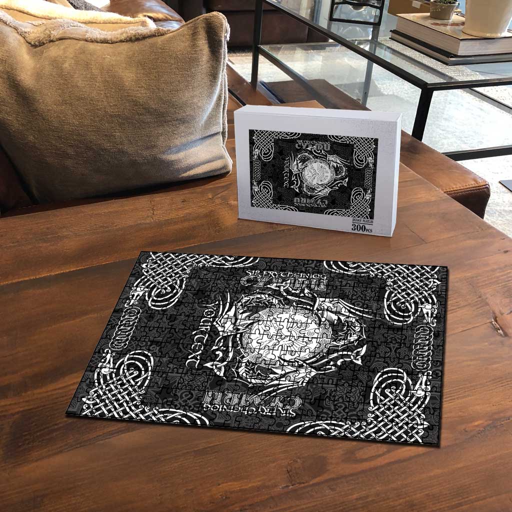 Personalized Brecknockshire Sir Frycheiniog Puzzle Black Brecon Beacons Mountain Celtic-inspired - Wonder Print Shop