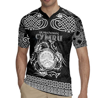 Personalized Brecknockshire Sir Frycheiniog Rugby Jersey Black Brecon Beacons Mountain Celtic-inspired - Wonder Print Shop