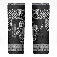 Personalized Brecknockshire Sir Frycheiniog Skinny Tumbler Black Brecon Beacons Mountain Celtic-inspired - Wonder Print Shop