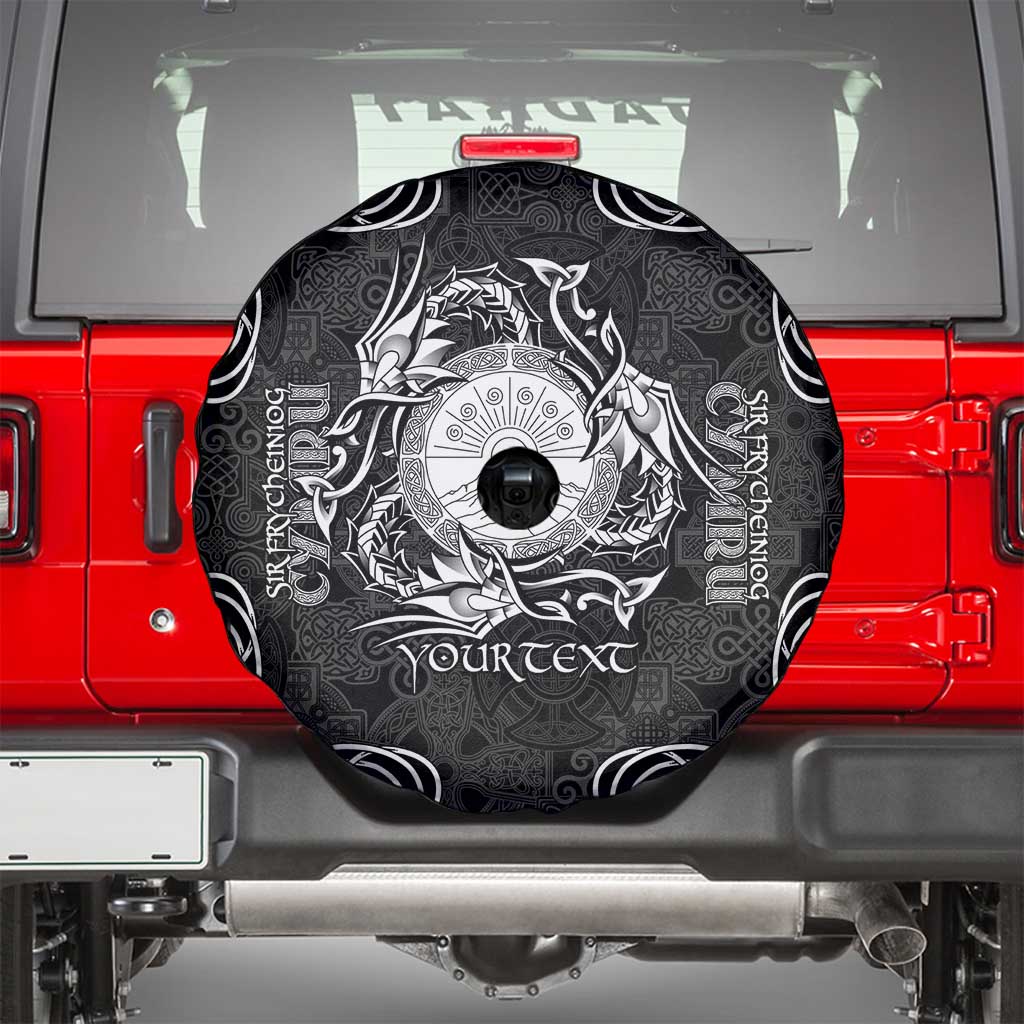 Personalized Brecknockshire Sir Frycheiniog Spare Tire Cover Black Brecon Beacons Mountain Celtic-inspired - Wonder Print Shop