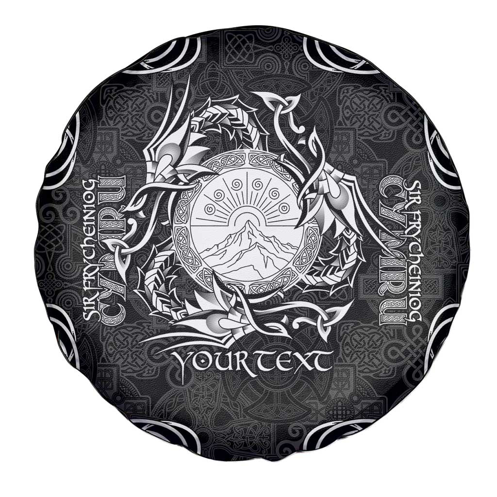 Personalized Brecknockshire Sir Frycheiniog Spare Tire Cover Black Brecon Beacons Mountain Celtic-inspired - Wonder Print Shop