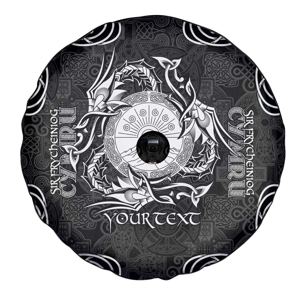Personalized Brecknockshire Sir Frycheiniog Spare Tire Cover Black Brecon Beacons Mountain Celtic-inspired - Wonder Print Shop