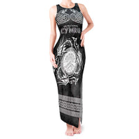 Personalized Brecknockshire Sir Frycheiniog Tank Maxi Dress Black Brecon Beacons Mountain Celtic-inspired - Wonder Print Shop