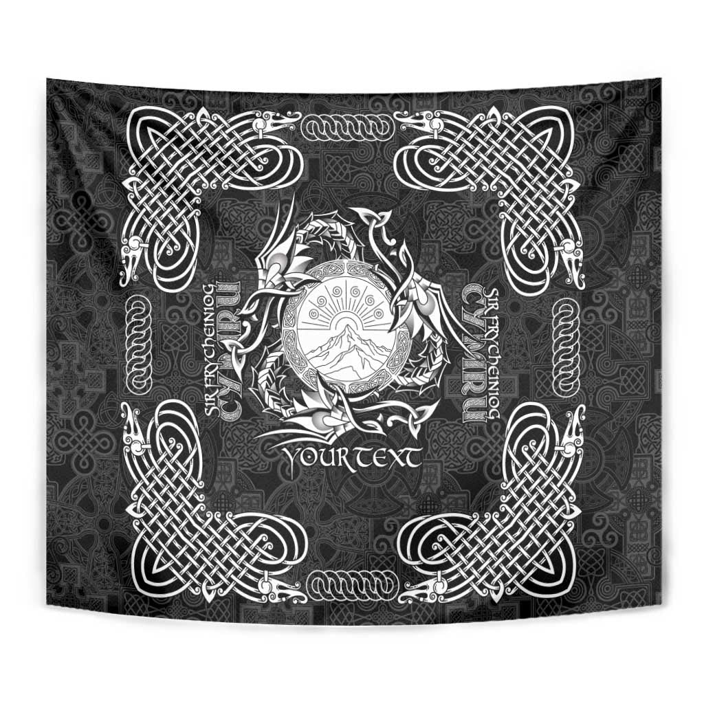 Personalized Brecknockshire Sir Frycheiniog Tapestry Black Brecon Beacons Mountain Celtic-inspired - Wonder Print Shop
