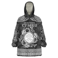 Personalized Brecknockshire Sir Frycheiniog Wearable Blanket Hoodie Black Brecon Beacons Mountain Celtic-inspired - Wonder Print Shop