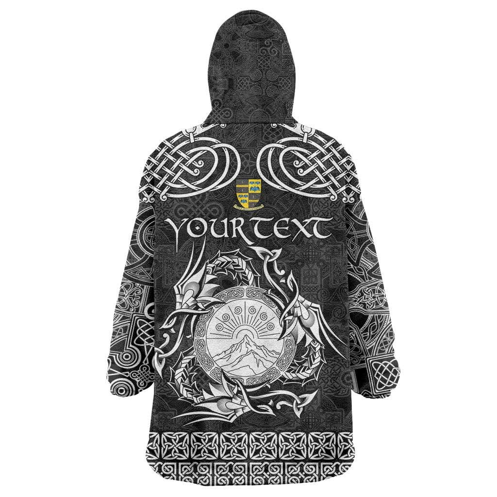 Personalized Brecknockshire Sir Frycheiniog Wearable Blanket Hoodie Black Brecon Beacons Mountain Celtic-inspired - Wonder Print Shop