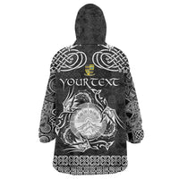 Personalized Brecknockshire Sir Frycheiniog Wearable Blanket Hoodie Black Brecon Beacons Mountain Celtic-inspired - Wonder Print Shop