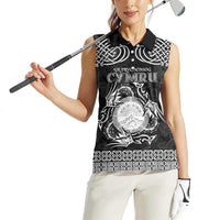 Personalized Brecknockshire Sir Frycheiniog Women Sleeveless Polo Shirt Black Brecon Beacons Mountain Celtic-inspired - Wonder Print Shop