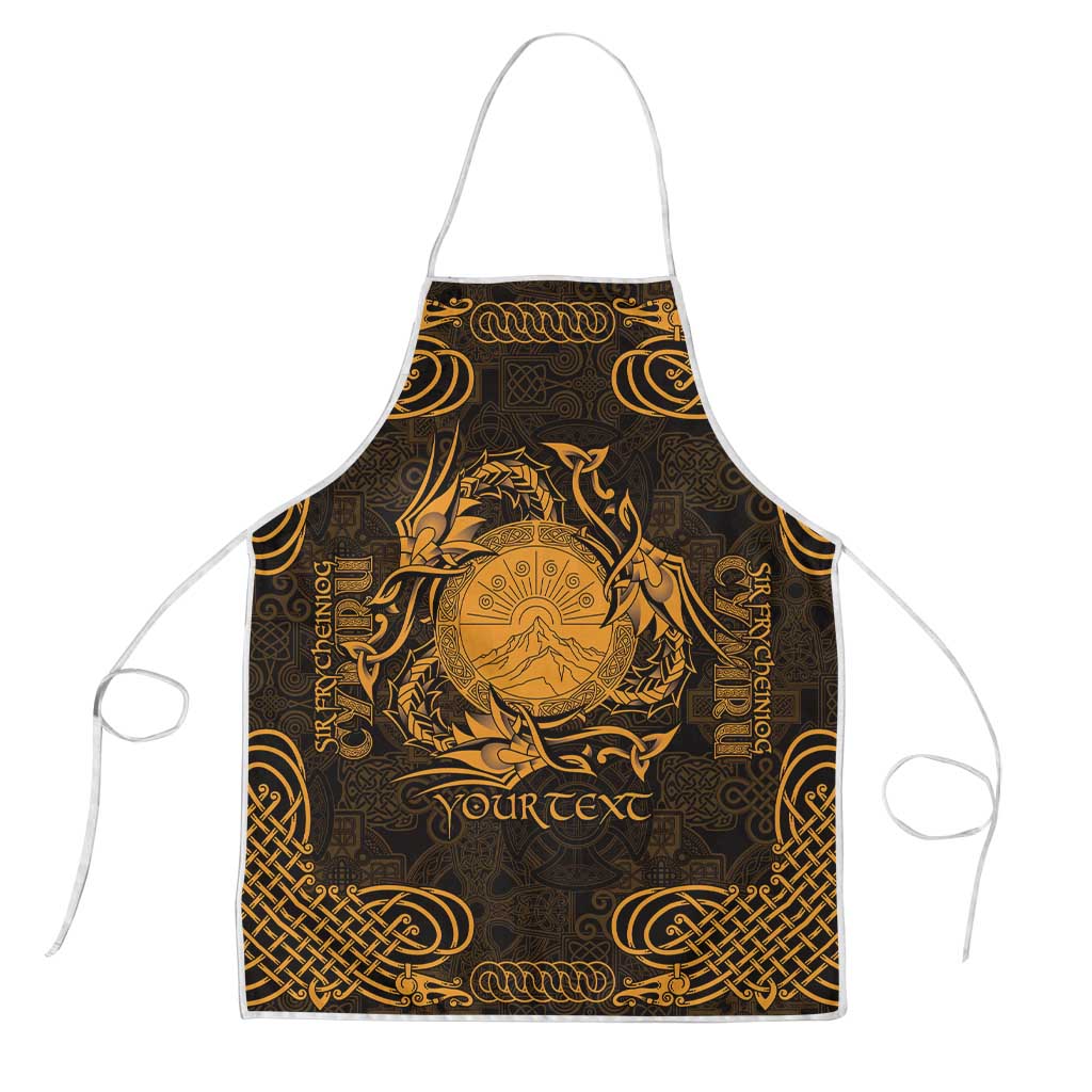 Personalized Brecknockshire Sir Frycheiniog Apron Gold Brecon Beacons Mountain Celtic-inspired - Wonder Print Shop