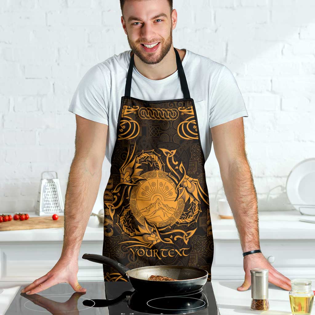 Personalized Brecknockshire Sir Frycheiniog Apron Gold Brecon Beacons Mountain Celtic-inspired - Wonder Print Shop