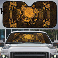Personalized Brecknockshire Sir Frycheiniog Auto Sun Shade Gold Brecon Beacons Mountain Celtic-inspired - Wonder Print Shop