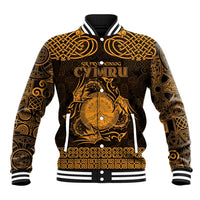 Personalized Brecknockshire Sir Frycheiniog Baseball Jacket Gold Brecon Beacons Mountain Celtic-inspired - Wonder Print Shop