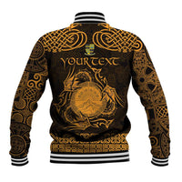 Personalized Brecknockshire Sir Frycheiniog Baseball Jacket Gold Brecon Beacons Mountain Celtic-inspired - Wonder Print Shop