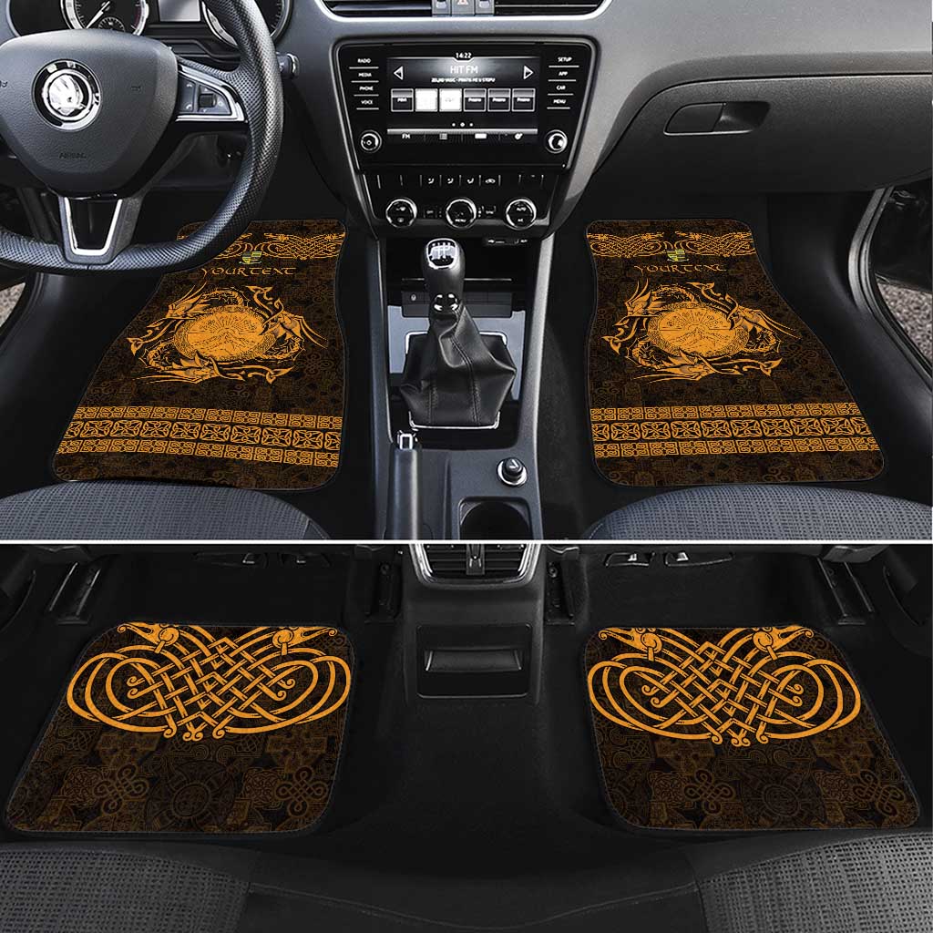 Personalized Brecknockshire Sir Frycheiniog Car Mats Gold Brecon Beacons Mountain Celtic-inspired - Wonder Print Shop