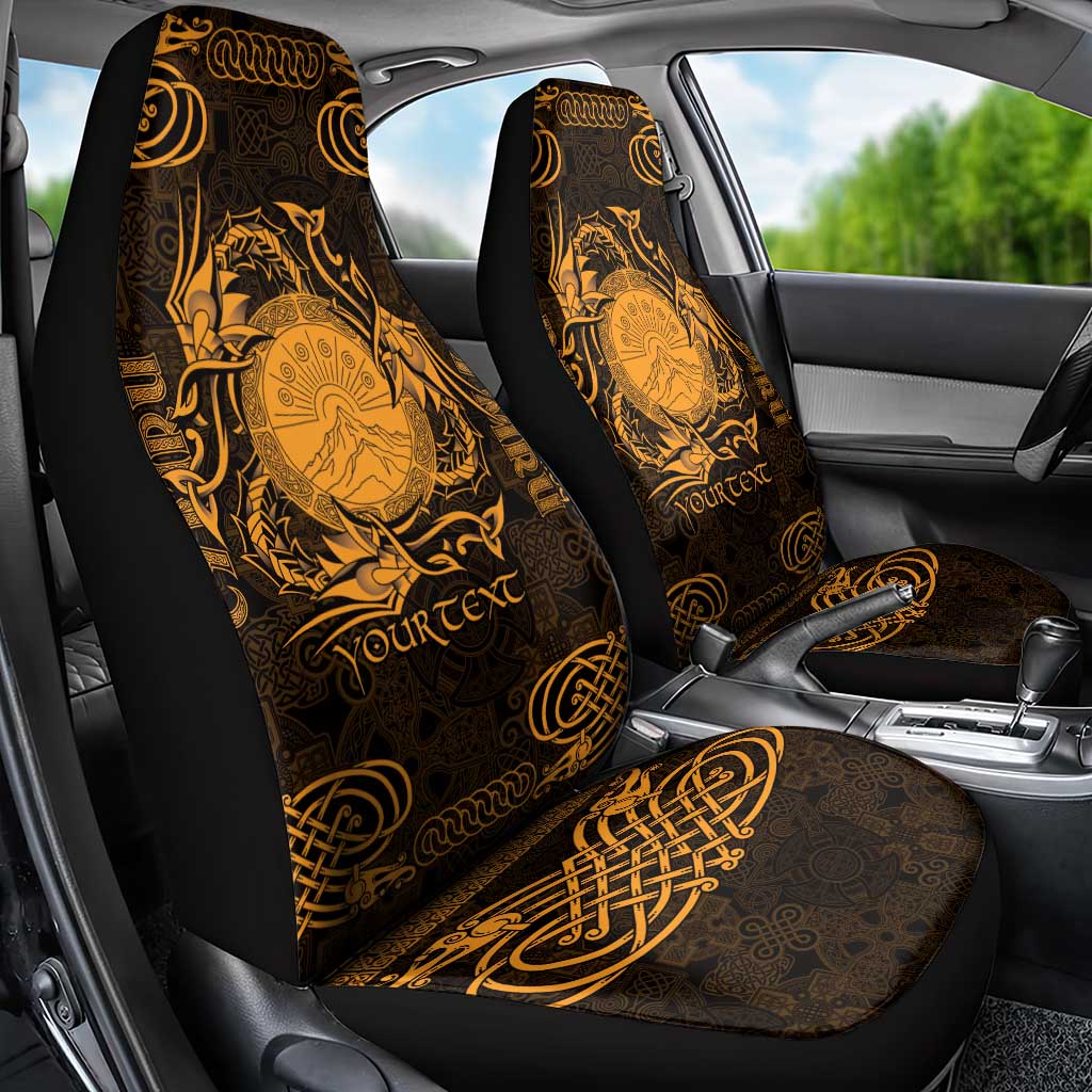 Personalized Brecknockshire Sir Frycheiniog Car Seat Cover Gold Brecon Beacons Mountain Celtic-inspired - Wonder Print Shop