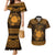 Personalized Brecknockshire Sir Frycheiniog Couples Matching Mermaid Dress and Hawaiian Shirt Gold Brecon Beacons Mountain Celtic-inspired - Wonder Print Shop