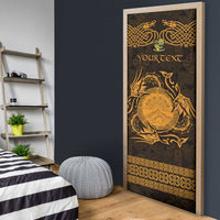 Personalized Brecknockshire Sir Frycheiniog Door Cover Gold Brecon Beacons Mountain Celtic-inspired - Wonder Print Shop