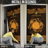 Personalized Brecknockshire Sir Frycheiniog Door Cover Gold Brecon Beacons Mountain Celtic-inspired - Wonder Print Shop