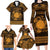 Personalized Brecknockshire Sir Frycheiniog Family Matching Long Sleeve Bodycon Dress and Hawaiian Shirt Gold Brecon Beacons Mountain Celtic-inspired - Wonder Print Shop