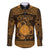 Personalized Brecknockshire Sir Frycheiniog Family Matching Long Sleeve Bodycon Dress and Hawaiian Shirt Gold Brecon Beacons Mountain Celtic-inspired - Wonder Print Shop