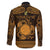 Personalized Brecknockshire Sir Frycheiniog Family Matching Long Sleeve Bodycon Dress and Hawaiian Shirt Gold Brecon Beacons Mountain Celtic-inspired - Wonder Print Shop