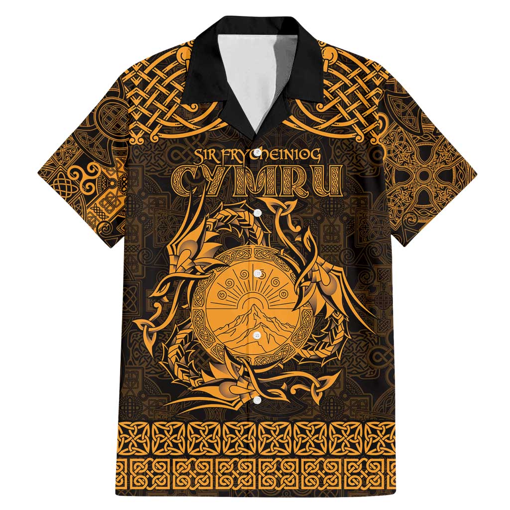 Personalized Brecknockshire Sir Frycheiniog Family Matching Mermaid Dress and Hawaiian Shirt Gold Brecon Beacons Mountain Celtic-inspired - Wonder Print Shop