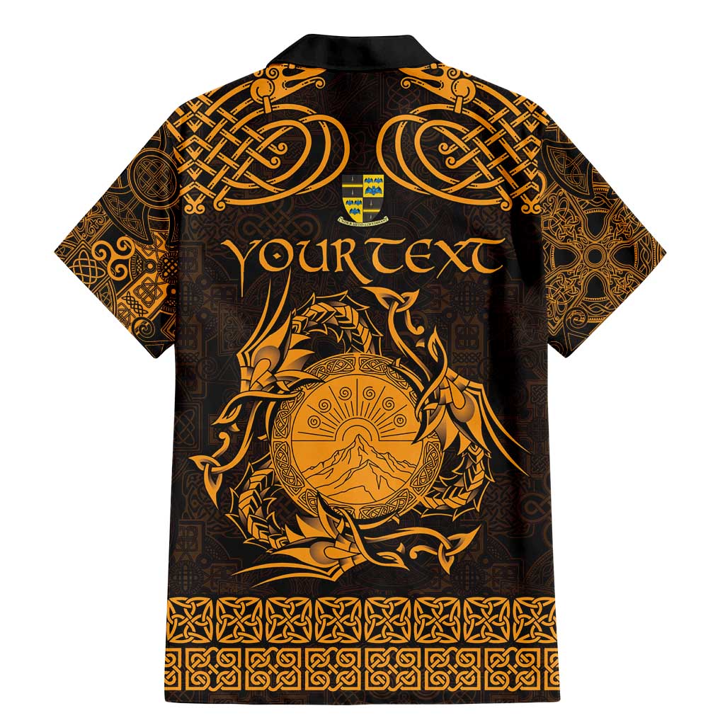 Personalized Brecknockshire Sir Frycheiniog Family Matching Mermaid Dress and Hawaiian Shirt Gold Brecon Beacons Mountain Celtic-inspired - Wonder Print Shop