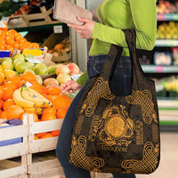 Personalized Brecknockshire Sir Frycheiniog Grocery Bag Gold Brecon Beacons Mountain Celtic-inspired - Wonder Print Shop