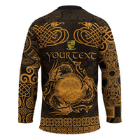 Personalized Brecknockshire Sir Frycheiniog Hockey Jersey Gold Brecon Beacons Mountain Celtic-inspired - Wonder Print Shop