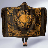 Personalized Brecknockshire Sir Frycheiniog Hooded Blanket Gold Brecon Beacons Mountain Celtic-inspired - Wonder Print Shop