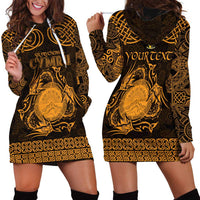 Personalized Brecknockshire Sir Frycheiniog Hoodie Dress Gold Brecon Beacons Mountain Celtic-inspired - Wonder Print Shop