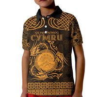 Personalized Brecknockshire Sir Frycheiniog Kid Polo Shirt Gold Brecon Beacons Mountain Celtic-inspired - Wonder Print Shop