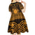 Personalized Brecknockshire Sir Frycheiniog Kid Short Sleeve Dress Gold Brecon Beacons Mountain Celtic-inspired - Wonder Print Shop