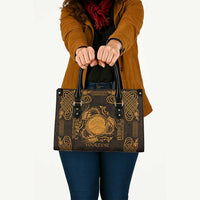 Personalized Brecknockshire Sir Frycheiniog Leather Bag Gold Brecon Beacons Mountain Celtic-inspired - Wonder Print Shop