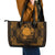 Personalized Brecknockshire Sir Frycheiniog Leather Tote Bag Gold Brecon Beacons Mountain Celtic-inspired - Wonder Print Shop