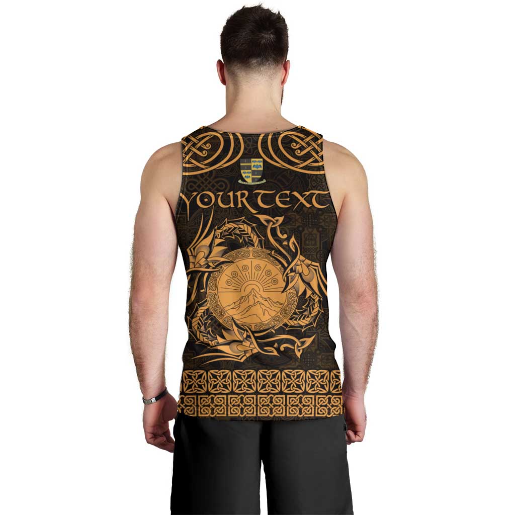 Personalized Brecknockshire Sir Frycheiniog Men Tank Top Gold Brecon Beacons Mountain Celtic-inspired - Wonder Print Shop