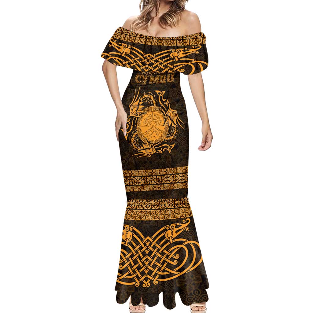 Personalized Brecknockshire Sir Frycheiniog Mermaid Dress Gold Brecon Beacons Mountain Celtic-inspired - Wonder Print Shop