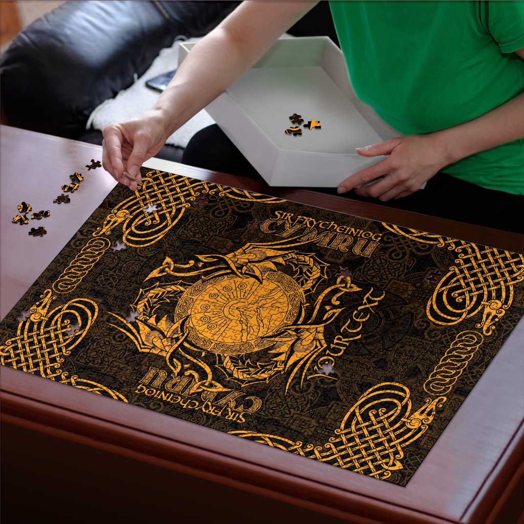 Personalized Brecknockshire Sir Frycheiniog Puzzle Gold Brecon Beacons Mountain Celtic-inspired - Wonder Print Shop