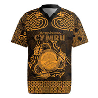 Personalized Brecknockshire Sir Frycheiniog Rugby Jersey Gold Brecon Beacons Mountain Celtic-inspired - Wonder Print Shop