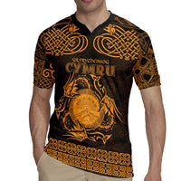 Personalized Brecknockshire Sir Frycheiniog Rugby Jersey Gold Brecon Beacons Mountain Celtic-inspired - Wonder Print Shop