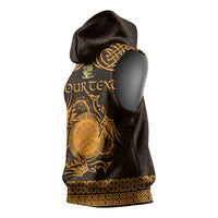 Personalized Brecknockshire Sir Frycheiniog Sleeveless Hoodie Gold Brecon Beacons Mountain Celtic-inspired - Wonder Print Shop