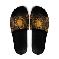 Personalized Brecknockshire Sir Frycheiniog Slide Sandals Gold Brecon Beacons Mountain Celtic-inspired - Wonder Print Shop