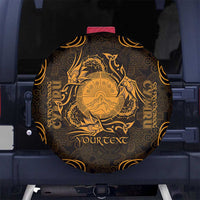 Personalized Brecknockshire Sir Frycheiniog Spare Tire Cover Gold Brecon Beacons Mountain Celtic-inspired - Wonder Print Shop