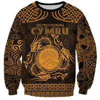 Personalized Brecknockshire Sir Frycheiniog Sweatshirt Gold Brecon Beacons Mountain Celtic-inspired - Wonder Print Shop