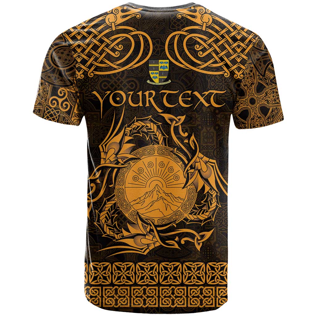 Personalized Brecknockshire Sir Frycheiniog T Shirt Gold Brecon Beacons Mountain Celtic-inspired - Wonder Print Shop