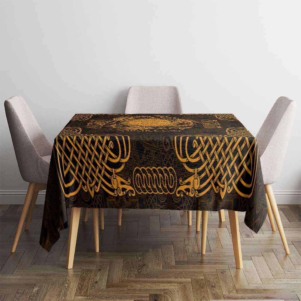 Personalized Brecknockshire Sir Frycheiniog Tablecloth Gold Brecon Beacons Mountain Celtic-inspired - Wonder Print Shop