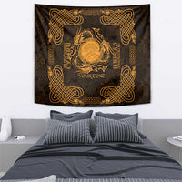 Personalized Brecknockshire Sir Frycheiniog Tapestry Gold Brecon Beacons Mountain Celtic-inspired - Wonder Print Shop